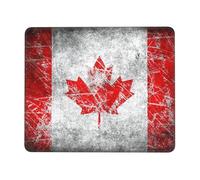 Tapis de souris rectangulaire imprimé drapeau du Canada pour ordinateur, tapis de souris antidérapant 25,4 x 30,5 cm, 20,9 x 24,1 cm
