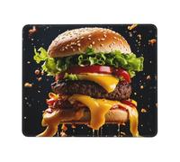Tapis de souris rectangulaire imprimé Fast Food pour ordinateur, tapis de souris antidérapant 25,4 x 30,5 cm, 20,9 x 24,1 cm