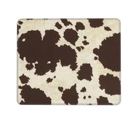 Tapis de souris rectangulaire imprimé fourrure de vache pour ordinateur, tapis de souris antidérapant 25,4 x 30,5 cm, 20,9 x 24,1 cm