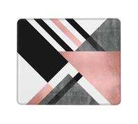 Tapis de souris rectangulaire imprimé triangle abstrait rayé pour ordinateur, tapis de souris antidérapant, 25,4 x 30,5 cm, 20,9 x 24,1 cm