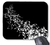 Tapis de souris rectangulaire musical, motif flocons de neige.