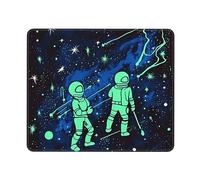 Tapis de souris rectangulaire phosphorescent pour gaming 30 x 24 cm en caoutchouc antidérapant pour ordinateur portable, ordinateur, bureau