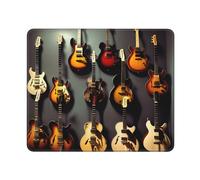 Tapis de souris rectangulaire pour ordinateur portable, collection guitare, 25,4 x 30,5 cm