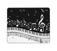Tapis de souris rectangulaire, touches de piano avec notes de musique, tapis de souris de jeu, tapis de souris en caoutchouc antidérapant, protection de bureau, décoration de bureau personnalisée