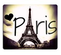 Tapis de souris rectangulaire Tour Eiffel Amour Paris 30 x 24,9 cm