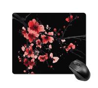 Tapis De Souris Red Blossoming Flowers Cherry Accessoires De Jeu Antidérapante Mouse Pad Imperméable Tapis Souris pour Bureau Ordinateur Portable Ordinateur S