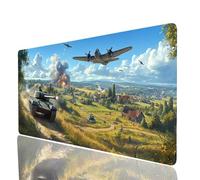 Tapis de Souris Réservoir Imperméable Tapis Souris XXL 80x40x0.3cm, Gaming Mouse Pad Avion Cousez Les Bords Base en Caoutchouc Antidérapante, Mouse Pad pour Ordinateur Portable Clavier Gamer JXL-1766