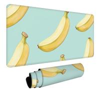 Tapis de Souris, Résistant à Usure Lavable Tapis de Souris antidérapant, Bords Surpiqués, Grand Mat de Bureau Convient pour Les Jeux, Bureau, XXL Mouse Pad 1500x800x3mm Œuf De Canard Banane #L798