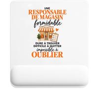 Tapis de Souris Responsable de Magasin Formidable | Tapis Ergonomique 22 × 18 cm Repose-Poignet Mousse | Bureau Télétravail Études | Idée Cadeau Commerce Collègue Noël