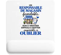 Tapis de Souris Responsable de Magasin Formidable | Tapis Ergonomique 22 × 18 cm Repose-Poignet Mousse | Bureau Télétravail Études | Idée Cadeau Commerce Collègue Noël