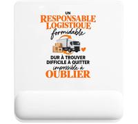 Tapis de Souris Responsable Logistique Formidable | Tapis Ergonomique 22 × 18 cm Repose-Poignet Mousse | Bureau Télétravail Études | Idée Cadeau Collègue Noël