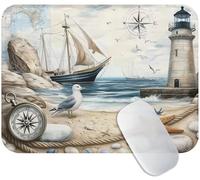 Tapis de Souris Rétro 60 x 40 cm, Tapis Souris Gaming Plage, Mouse Pad avec Base Anti-Dérapante en Caoutchouc, Améliore la Précision et la Vitesse, Petit Portable Mouse Pad pour Gamer, Bureau M3-694