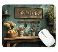 Tapis de Souris Rétro Tapis de Souris 300 x 250 mm Bords Cousus, A-2668 | Cuisine Mouse Pad Petit, avec Imperméable et Antidérapante Mousepad, pour PC Gamer Bureau Decor, Cadeaux pour Hommes A-2668
