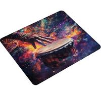 Tapis de Souris rêve Tambour, Tapis de Souris Gaming avec Bords Cousus, Base en Caoutchouc Antidérapante, Mousepad pour Ordinateur Portable, Bureau et Maison, Mousepad Imperméable 260x210x3mm S0-691