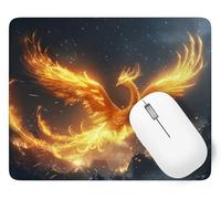 Tapis de Souris Rêve, Tapis de Souris Gamer 360 x 300 mm Bords Cousus, Haute Précision et Vitesse avec Bords Cousus et Base en Caoutchouc Antidérapante Mouse Pad Phénix, pour Bureau, Gaming p1j-941