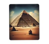 Tapis de souris Rêver des pyramides de Khufu multicolore en caoutchouc épais 17,8 x 21,8 cm pour bureau, jeux, étude et bureau