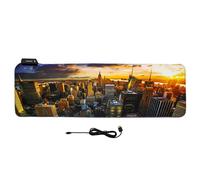 Tapis De Souris RGB Clavier 800 X 300 X 4MM Avec Carte De New York Bureau PC