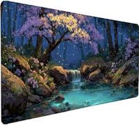 Tapis de Souris RivièRe Tapis de Souris XXL 1200x600x3mm,Arbre étendu Mouse Pad avec Base Antidérapante, Coutures sur Les Bords, Imperméable et Durable Mousepad pour Accessoires Bureau, Cadeau 6-K518