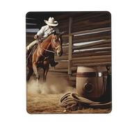 Tapis De Souris, Rodéo De L'Ouest Américain Doux Mousepad Moderne sous Main Bureau pour Claviers Pc Bureau 25X30cm