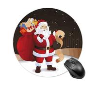 Tapis de souris rond avec base en caoutchouc antidérapant, protection de bureau, petit tapis de souris amusant pour bureau, ordinateur de travail, ordinateur portable, maison, 20 x 20 cm