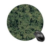 Tapis de souris rond avec base en caoutchouc antidérapant, tapis de souris de protection de bureau, tapis de souris drôle de petite armée verte camouflage numérique pour bureau, ordinateur de travail