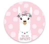 Tapis De Souris Rond Citation Amusante d'un Lama Mignon : Tu ES Lamamazing ! Personnalisé Base en Caoutchouc Antidérapante Tapis De Souris Antidérapant, pour Jeux, Maison, Ordinateur, 20cm
