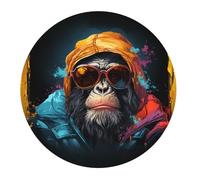 Tapis De Souris Rond Cool Gorilla Swag Drôle Coloré Résistant À Usure Base en Caoutchouc Antidérapante Tapis De Souris Antidérapant, pour Jeux, Maison, Ordinateur Portable, Ordinateur, 20cm