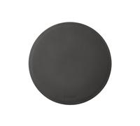 Tapis de Souris Rond Cuir Gris Anthracite Coutures Artisanales Fond Antidérapant
