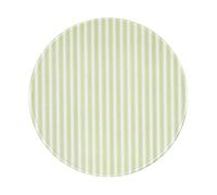 Tapis de souris rond en caoutchouc antidérapant avec imprimé rayé vert classique, 20 x 20 cm, pour ordinateur de bureau
