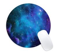 Tapis de souris rond Nebula Galaxy, petit tapis de souris amusant avec base en caoutchouc antid rapante, d coration de bureau, accessoires de bur