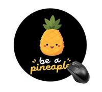 Tapis De Souris Rond Sois Un Ananas avec Bord Cousu Doux Tapis De Souris Antidérapant, pour Maison, Ordinateur Portable, Ordinateur, Jeux, 20cm