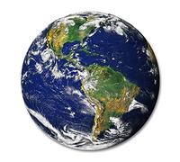 Tapis de souris rond, tapis de souris rond, motif topographie, nuages