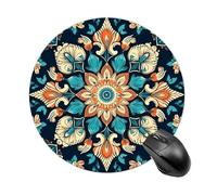 Tapis de souris rond vintage avec base en caoutchouc antidérapant, imperméable, pour ordinateur portable, bureau, maison, 19,8 x 20,8 cm