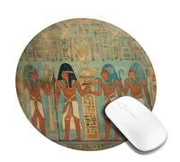 Tapis de souris rond « Women in Ancient Egypt » de 20,3 cm, confortable, bord cousu, base en caoutchouc antidérapant, imperméable, lavable, pour ordinateur portable, pour la maison et le bureau