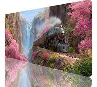 Tapis de Souris Rose 900 x 400 x 4 mm Grand Tapis de Souris XXL Former sous Main Bureau Gamer, à Bords Cousus, Base en Caoutchouc Antidérapante Mouse Pad pour PC, Ordinateur, Decoration Maison l-4074