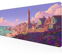Tapis De Souris Rose,Sous Main Bureau Océan Tapis De Souris XXL Gaming 1400x600x3mm Protege Bureau Avec Base AntidéRapante,Durable Et ImperméAble Tissu Texturé En Microtissu AméLiore PréCision Y1-47