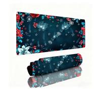 Tapis de Souris Rose Tapis de Souris XXL Lis Mouse Pad 1000x500x3mm, Base Caoutchouc Anti-Dérapant, Améliore la Précision et la Vitesse, Texturée Résistant à Usure Lavable, Accessoires Gaming 0B-367