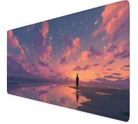 Tapis de Souris Rose Tapis de Souris XXL Nuage 900 x 400mm Mouse Pad avec Coutures sur Les Bords, en Caoutchouc Antidérapant et Imperméable Mouse Pad Gaming, pour Maison/Gamer/Accessoires Bureau z5997