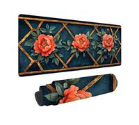 Tapis de Souris Rose Tapis Souris XXL 150x80cm, sous Main Bureau Fleur Mouse Pad avec Bords Cousus, Imperméable Base en Caoutchouc Antidérapant Surface pour Bureau, Études, Gaming -zjn2509F1D1SNU7