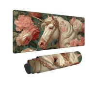 Tapis de Souris Rose Tapis Souris XXL 60x30cm, sous Main Bureau Licorne Mouse Pad avec Bords Cousus, Imperméable Base en Caoutchouc Antidérapant Surface pour Bureau, Études, Gaming -zjn25090382T88T