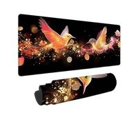Tapis de Souris Rose Tapis Souris XXL 60x30cm, sous Main Bureau Oiseau Mouse Pad avec Bords Cousus, Imperméable Base en Caoutchouc Antidérapant Surface pour Bureau, Études, Gaming -zjn2509H9S5P5D9
