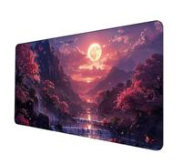 Tapis de Souris Rose Tapis Souris XXL 70 x 30 cm, Imperméable Mousepad Paysage Motif 3MM Bords Cousus Conception Accessoire Bureau Base en Caoutchouc Antidérapant Surface pour Gamer, Bureau -hjw2506S5