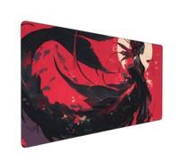 Tapis de Souris Rouge 800x300 mm XXL Tapis Souris Gaming Grand, Mouse Pad Reine sous Main Bureau Imperméable et Base en Caoutchouc Antidérapant pour PC, Ordinateur Portable, Maison, Bureau -MP112