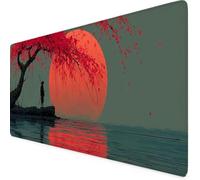 Tapis de Souris Rouge Tapis de Souris XXL Arbre 1200 x 600mm Mouse Pad avec Coutures sur Les Bords, en Caoutchouc Antidérapant et Imperméable Mouse Pad Gaming, Maison/Gamer/Accessoires Bureau w1799