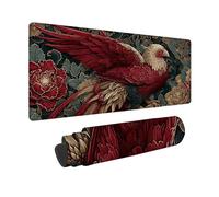 Tapis de Souris Rouge Tapis Souris XXL 1500 x 800 mm, sous Main Bureau Aigle Mouse Pad avec Bords Cousus, Imperméable Base en Caoutchouc Antidérapant Surface pour Bureau, Études, Gaming -zjn2509CT