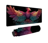 Tapis de Souris Rouge Tapis Souris XXL 60x30cm, sous Main Bureau Aigle Mouse Pad avec Bords Cousus, Imperméable Base en Caoutchouc Antidérapant Surface pour Bureau, Études, Gaming -zjn2509GO3329B4