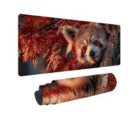 Tapis de Souris Rouge Tapis Souris XXL 80x30cm, sous Main Bureau Panda Mouse Pad avec Bords Cousus, Imperméable Base en Caoutchouc Antidérapant Surface pour Bureau, Études, Gaming -zjn2509SVXL3NZV