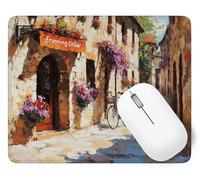 Tapis De Souris Rue Mouse Pad Petit 25 x 21 cm, Fleur Tapis Souris Gamer, Base en Caoutchouc Imperméable et Antidérapante, Vous Une Glisse Ultra-Douce et Un Suivi Optimal pour Travail, Jeux p1j-804
