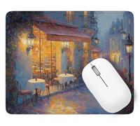 Tapis De Souris Rue Mouse Pad Petit 25 x 21 cm, Vue Nocturne Tapis Souris Gamer, Base en Caoutchouc Imperméable et Antidérapante, Offrez-Vous Une Glisse Ultra-Douce et Un Suivi Optimal p1j-807