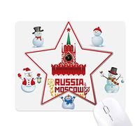 Tapis de souris russe Motif Kremlin de Noël Bonhomme de neige Famille étoile